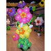 Pilaar met ballonnen bloemen