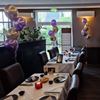 Vloer decoratie 4 ballonnen - Chrome