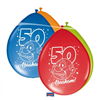 50 Jaar Abraham Regenboog Ballonnen 30cm - 8 stuks