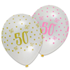 Ballon pink chic '50' (Ø30cm, 6st)