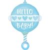 Folieballon Hello Baby Boy Rammelaar - 60 cm