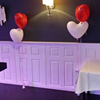 Vloer decoratie 2 hart ballonnen 
