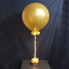Tafel decoratie met 90 cm heliumballon met led
