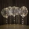 Tafel decoratie Folieballon met witte LED slinger Tafel decoratie Folieballon met witte LED slinger