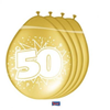 50 Jaar Gouden Ballonnen - 8 stuks