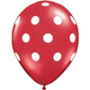 Ballonnen Polka Dots Rood 6 Stuks 