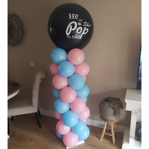 Gender Reveal Pilaar - He or She Pop to See! Gender Reveal Pilaar - He or She Pop to See!