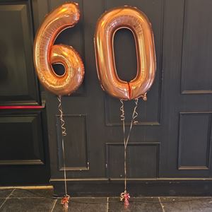 Vloerdecoratie Folie Cijferballon met Helium