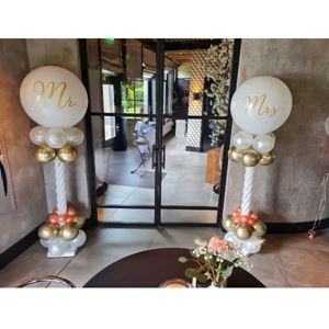 Luxe pilaar met topballon Mr. of Mrs. Luxe pilaar met topballon Mr. of Mrs.