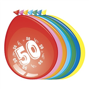 Ballonnen 50 jaar (Ø30cm, 8st) Ballonnen 50 jaar (Ø30cm, 8st)