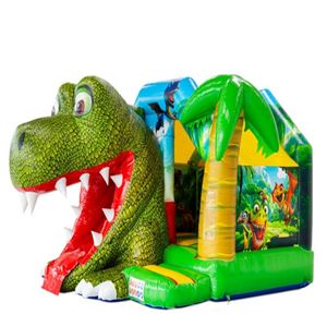 Springkussen Midi mega dino Glijbaan