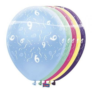 Latex Ballonnen 9 jaar 8 Stuks Latex Ballonnen 9 jaar 8 Stuks