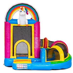 Springkussen Mini Unicorn Glijbaan Springkussen Mini Unicorn Glijbaan