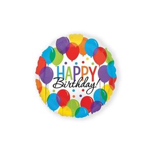 Folieballon 'Happy Birthday' bash - 43 cm