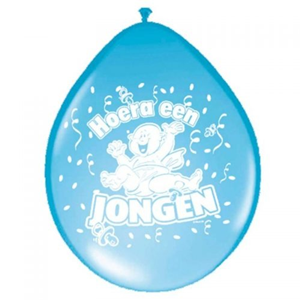 Geboorte Ballonnen - Hoera een Jongen - 8 stuks