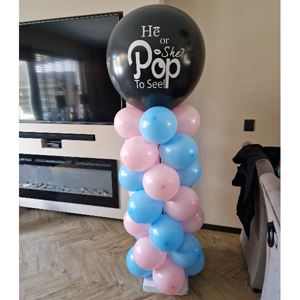 Gender Reveal Pilaar - He or She Pop to See! Gender Reveal Pilaar - He or She Pop to See!