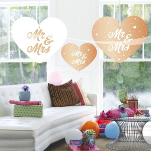 Bruiloft Rosé Goud Hangdecoratie - 5 stuks Bruiloft Rosé Goud Hangdecoratie - 5 stuks