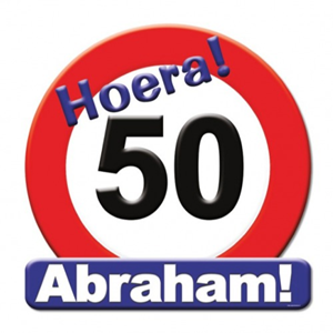 Huldeschild 50 jaar Abraham Huldeschild 50 jaar Abraham