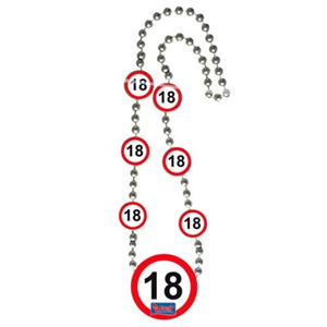 Ketting Verkeersbord 18 jaar Ketting Verkeersbord 18 jaar