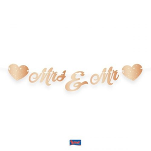 Letterslinger Mrs & Mr Rosé Goud Letterslinger Mrs & Mr Rosé Goud