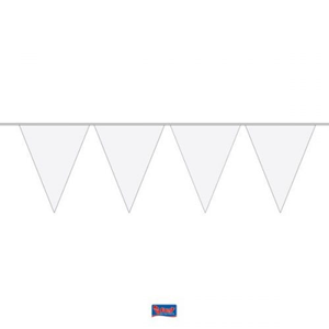 Witte Mini Vlaggenlijn - 3 meter Witte Mini Vlaggenlijn - 3 meter