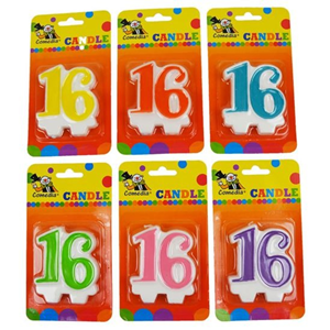 Cijfer Kaarsje 16 Jaar Cijfer Kaarsje 16 Jaar