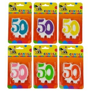 Cijfer Kaarsje met 50 Cijfer Kaarsje met 50