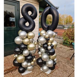 Organische Ballonpilaar incl. folie cijfer Organische Ballonpilaar incl. folie cijfer