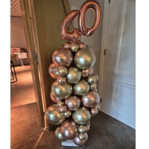 Organische Ballonpilaar incl. folie cijfers Organische Ballonpilaar incl. folie cijfers