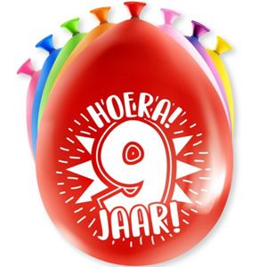 Party Ballonnen - 9 jaar Party Ballonnen - 9 jaar