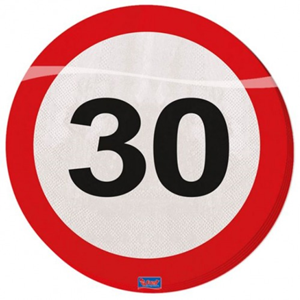 Servetten Verkeersbord 30 Servetten Verkeersbord 30