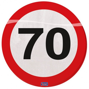 Servetten Verkeersbord 70 Servetten Verkeersbord 70