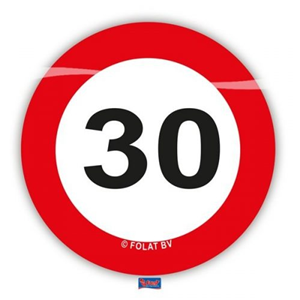 Tafel Confetti XL Verkeersbord 30 Tafel Confetti XL Verkeersbord 30