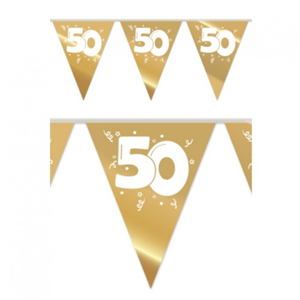 Vlaggenlijn 50 Goud/Wit Vlaggenlijn 50 Goud/Wit