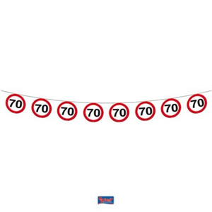 Vlaggenlijn Papier Verkeersbord 70 Vlaggenlijn Papier Verkeersbord 70