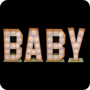 Lichtletter woord: Baby