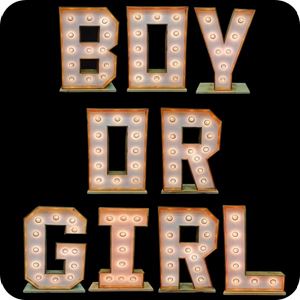 Lichtletter woord: Boy or Girl