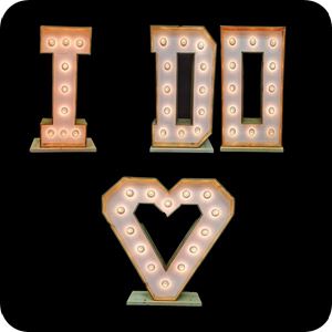 Lichtletter woord: I Do ♥