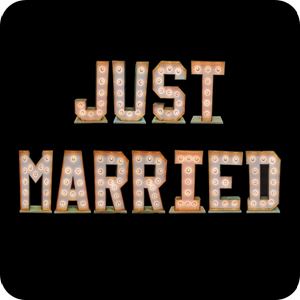 Lichtletter woord: Just Married