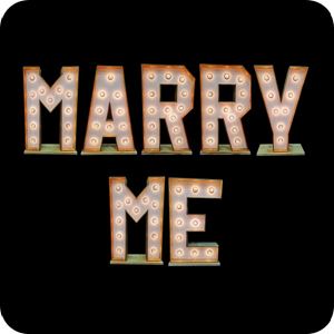 Lichtletter woord: Marry Me
