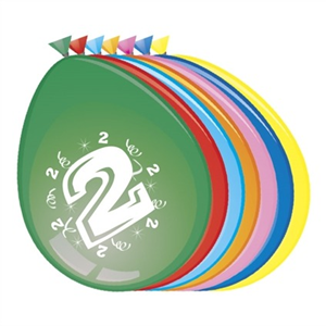 Ballonnen 2 jaar (Ø30cm, 8st) Ballonnen 2 jaar (Ø30cm, 8st)