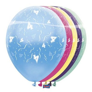 Latex Ballonnen 4 jaar 8 Stuks Latex Ballonnen 4 jaar 8 Stuks