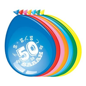 Ballonnen '50 Sarah' (Ø30cm, 8st) Ballonnen '50 Sarah' (Ø30cm, 8st)
