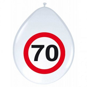 Latex Ballonnen 70 jaar Verkeersbord Lucht 8 Stuks Latex Ballonnen 70 jaar Verkeersbord Lucht 8 Stuks