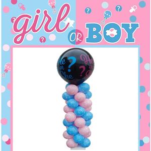 Gender reveal ballonnenpilaar - 2 meter 