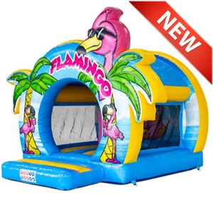 Springkussen Bouncedome Flamingo