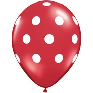 Ballonnen Polka Dots Rood 6 Stuks Ballonnen Polka Dots Rood 6 Stuks