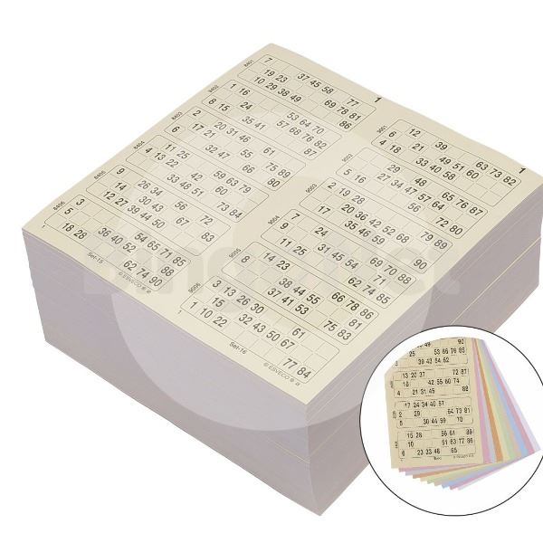 1/90 bingo- kientickets, Dubbel, Boek, 10 ronden (1st)