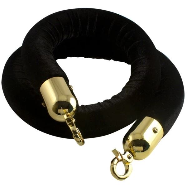 Zwarte loper set messing