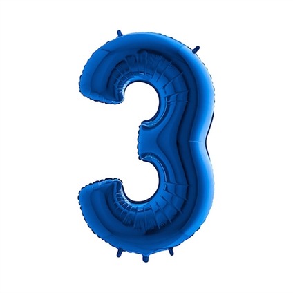 Cijfer 3 Blauw